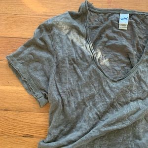 Olive green vneck tee